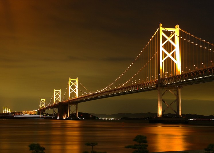 【瀬戸大橋】人工衛星写真でも確認できる長大橋