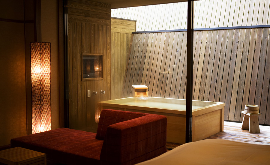 Twin Room with open-air bath