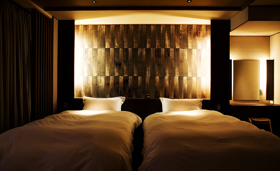 Twin Room with open-air bath