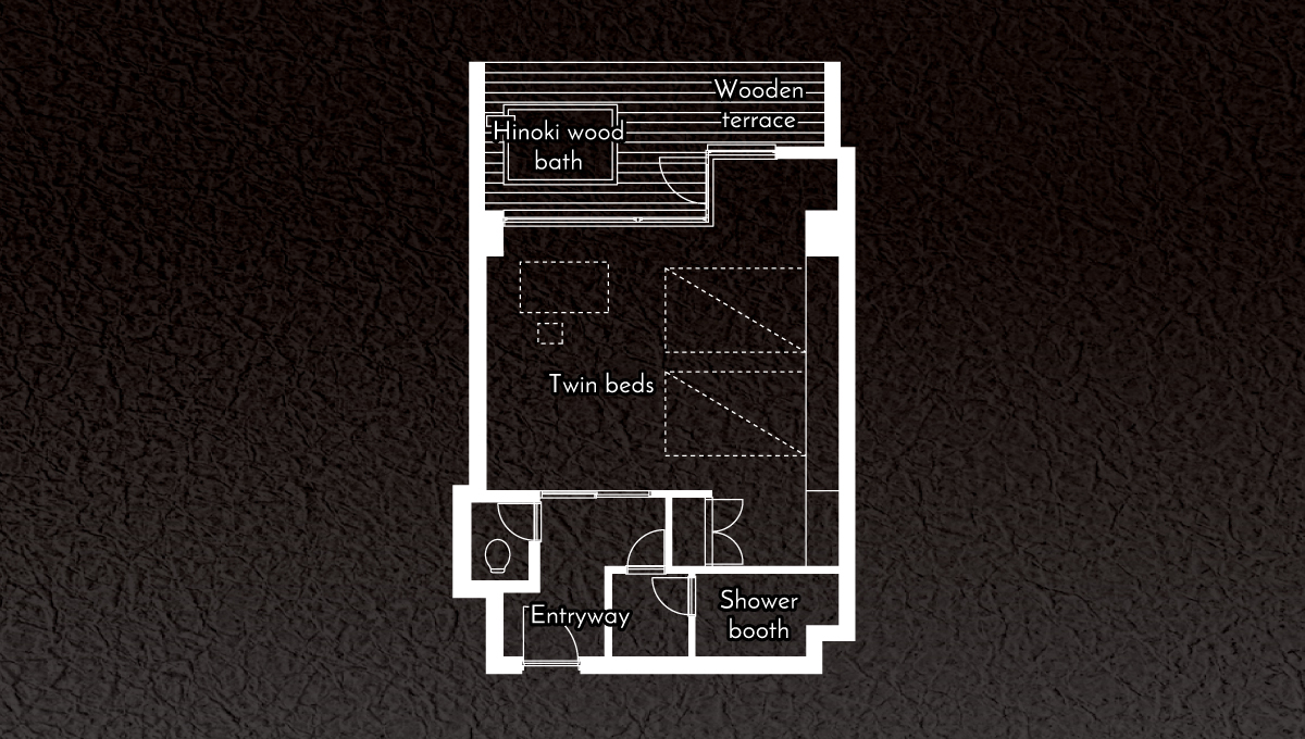 Fujimidai/Twin Room with open-air bath