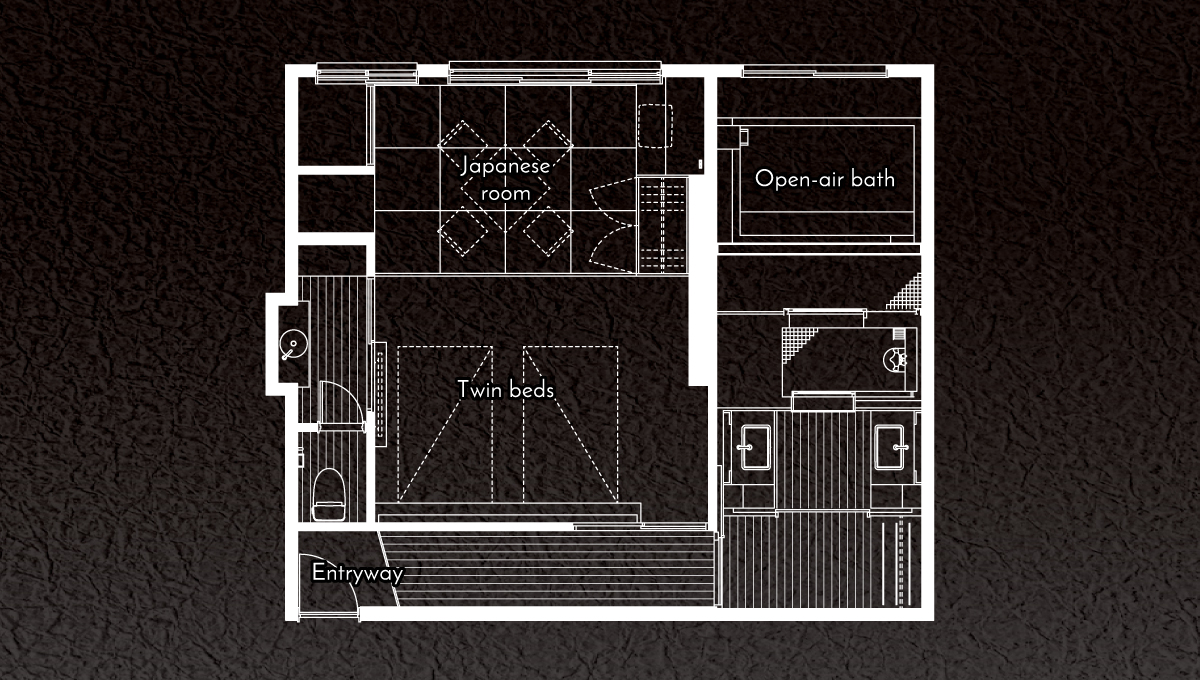 Sansuikaku/Japanese-Western Room with open-air bath Type B